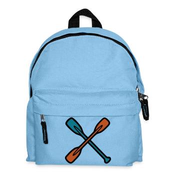 Crossed paddle graphic - Kids' Backpack - light blue - Front