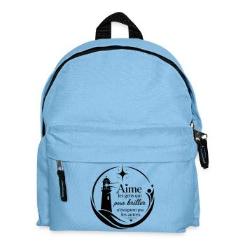 aime les gens qui pour briller n'éteignent pas l - Sac à dos Enfant - bleu clair - Devant