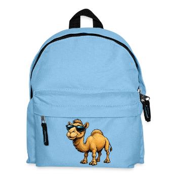 Chameau avec lunettes de soleil - Sac à dos Enfant - bleu clair - Devant