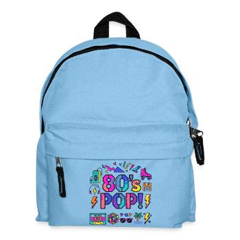 80er-Jahre-Neon-Pop-Vibe - Kinder Rucksack - Hellblau - Vorne
