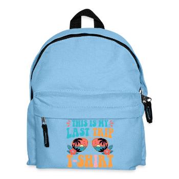 This Is My Last Trip Retro Vacation - Kids' Backpack - light blue - Front