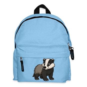 Cuddly Badger Mascot - Kids' Backpack - light blue - Front