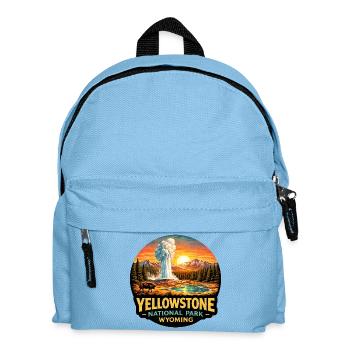 Yellowstone National Park Adventure Nature - Kids' Backpack - light blue - Front