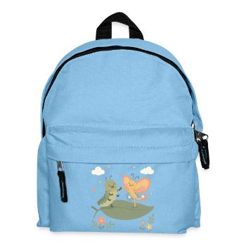 Caterpillar and butterfly dancing - Kids' Backpack - light blue - Front