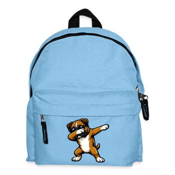 Dabbing Boxer in Comic Style - Kids' Backpack - light blue - Front