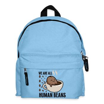 Wir sind alle Liebhaber von menschlichen Bohnen und lustigen Kaffee - Kinder Rucksack - Hellblau - Vorne