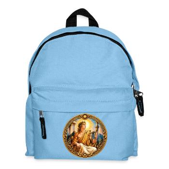 Goldene Sonnenharfe der Muse - Kinder Rucksack - Hellblau - Vorne