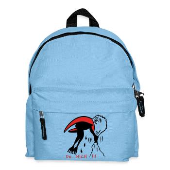 Storch, Frosch Büro - Kinder Rucksack - Hellblau - Vorne