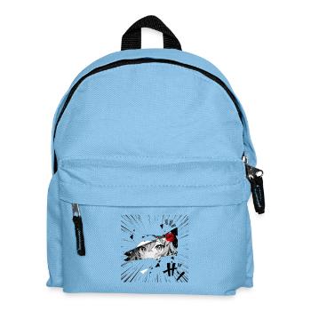 Anime girl with red flower - Kids' Backpack - light blue - Front