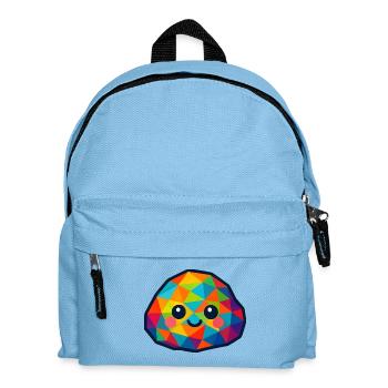 WPAP Polygon Kawaii Style Baby Rocks - Kids' Backpack - light blue - Front
