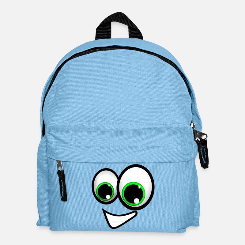 Gesicht Comic - Kinder Rucksack - Hellblau