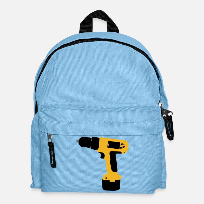 Bohrmaschine - Kinder Rucksack - Hellblau
