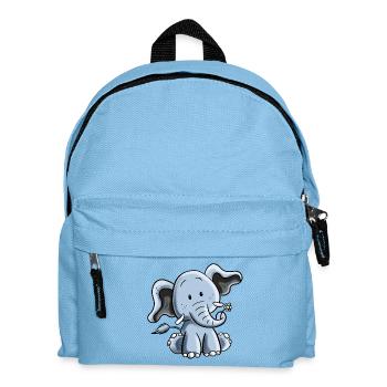 Happy Elefant I Elefantenbaby I Kinder Geschenk - Kinder Rucksack - Hellblau - Vorne