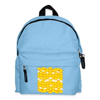 ZUCKERMAIS KOSTÜME - MAIS MUSTER - GELB - Kinder Rucksack - Hellblau - Vorne