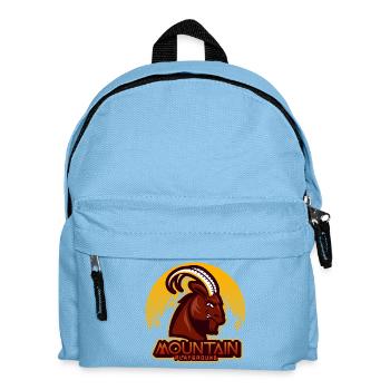 Chamois : la montagne c'est mon terrain de jeu - Sac à dos Enfant - bleu clair - Devant