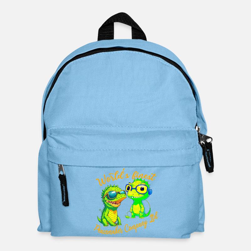 Krokodilbabys stiften Frieden - Kinder Rucksack - Hellblau