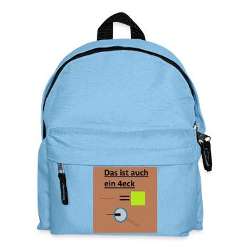 Geometrisches Rätsel Quadrat - Kinder Rucksack - Hellblau - Vorne