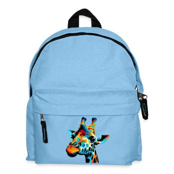 Girafe Pop Art - Sac à dos Enfant - bleu clair - Devant