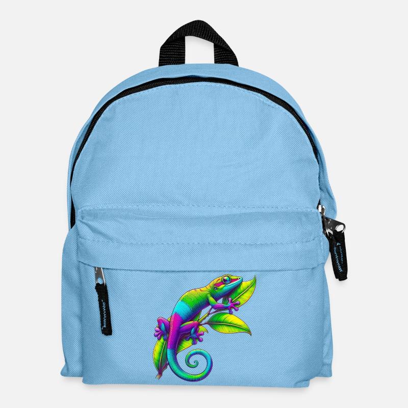 Gecko - Kinder Rucksack - Hellblau