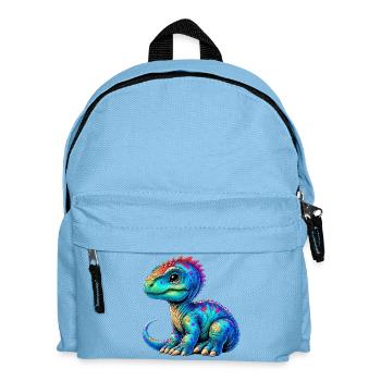 Dinosaurier - Kinder Rucksack - Hellblau - Vorne