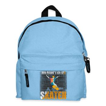 Mir reicht`s ich geh Skaten - Kinder Rucksack - Hellblau - Vorne