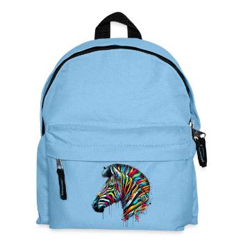 Zebra - Kinder Rucksack - Hellblau - Vorne