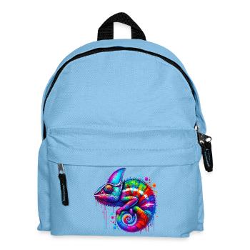 Chamäleon - Kinder Rucksack - Hellblau - Vorne