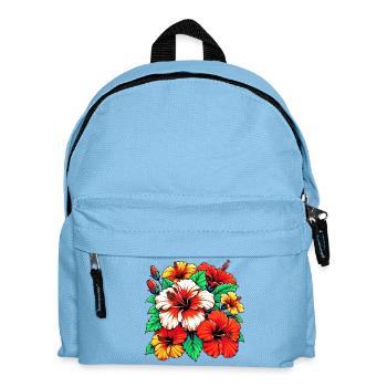 Hibiscus Flowers - Kids' Backpack - light blue - Front