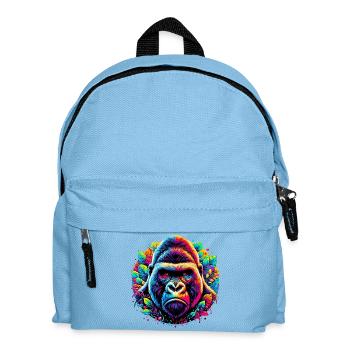 Gorilla - Kinder Rucksack - Hellblau - Vorne