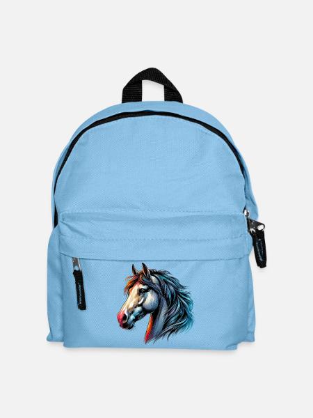 Cheval - Sac à dos Enfant - bleu clair