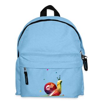 escargot coloré en design géométrique - Sac à dos Enfant - bleu clair - Devant
