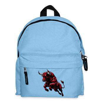 Stier - Kinder Rucksack - Hellblau - Vorne