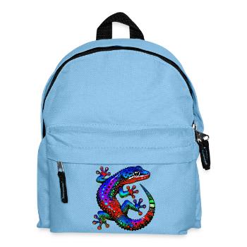Gecko - Kinder Rucksack - Hellblau - Vorne