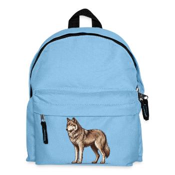 Wolf - Kids' Backpack - light blue - Front