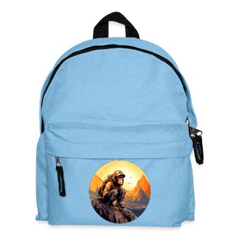 Singe Randonnée / Singe Alpiniste - Sac à dos Enfant - bleu clair - Devant