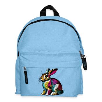 Kaninchen - Kinder Rucksack - Hellblau - Vorne