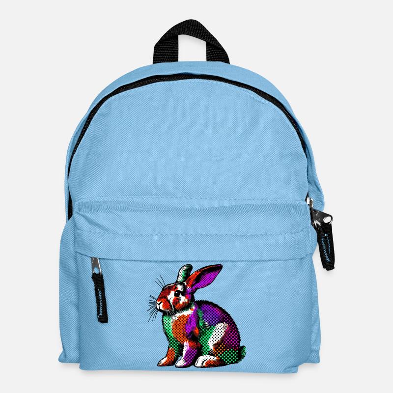Kaninchen - Kinder Rucksack - Hellblau