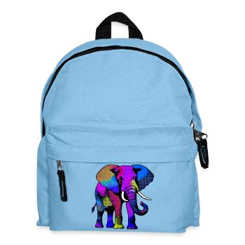 Elefant - Kinder Rucksack - Hellblau - Vorne