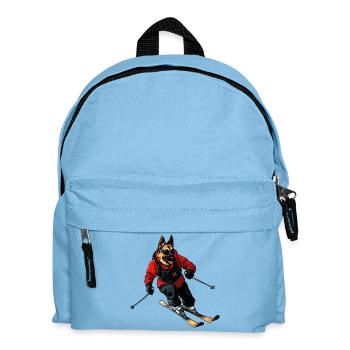 Skieur Berger Chien - Sac à dos Enfant - bleu clair - Devant