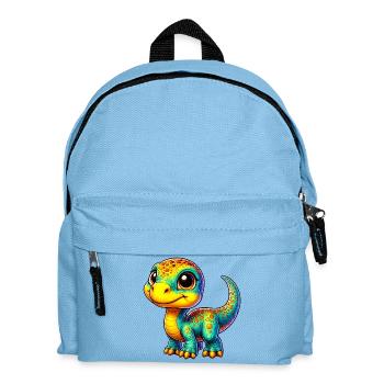 Dinosaurier - Kinder Rucksack - Hellblau - Vorne