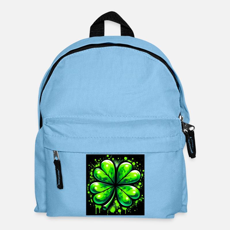 Four-leaf clover - Kids' Backpack - light blue