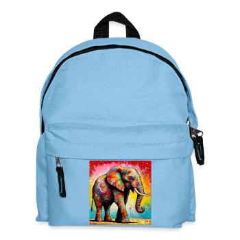 Elefant - Kinder Rucksack - Hellblau - Vorne