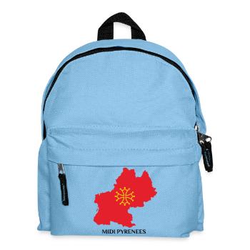 Carte du midi-pyrénée - Sac à dos Enfant - bleu clair - Devant