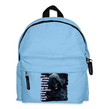 Motif d'horreur de crâne avec brouillard - Sac à dos Enfant - bleu clair - Devant