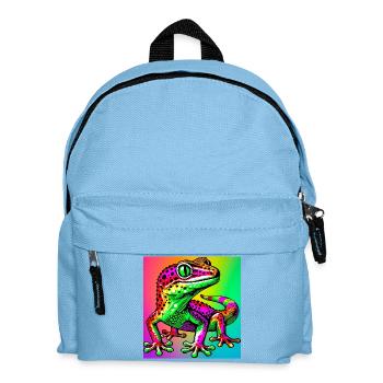 Gecko - Kinder Rucksack - Hellblau - Vorne