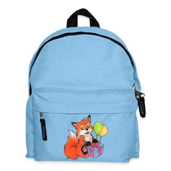 Renard mignon pour l’anniversaire peint à la main - Sac à dos Enfant - bleu clair - Devant
