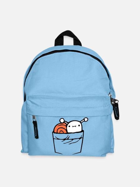 Schnecke Brusttasche Hemdtasche Tasche unterwegs - Kinder Rucksack - Hellblau