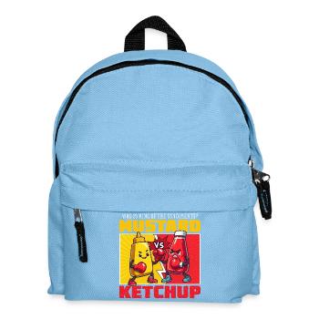 Mustard vs Ketchup Colorful Combat - Kids' Backpack - light blue - Front