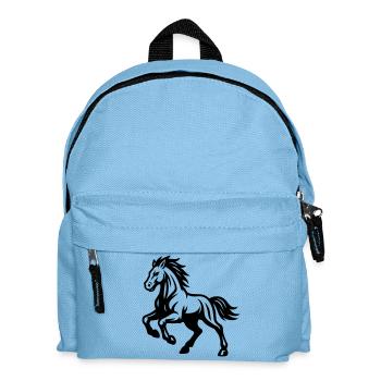 Pferd  - Kinder Rucksack - Hellblau - Vorne