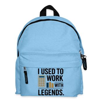 Ich habe früher mit Legenden gearbeitet Abschied Coworker Geschenk - Kinder Rucksack - Hellblau - Vorne